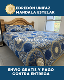 EDREDÓN UNIFAZ MANDALA ESTELAR Y AURA FLORAL