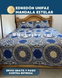EDREDÓN UNIFAZ MANDALA ESTELAR Y AURA FLORAL