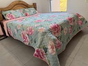 EDREDÓN DOBLEFAZ MANDALA ESTELAR / AURA FLORAL