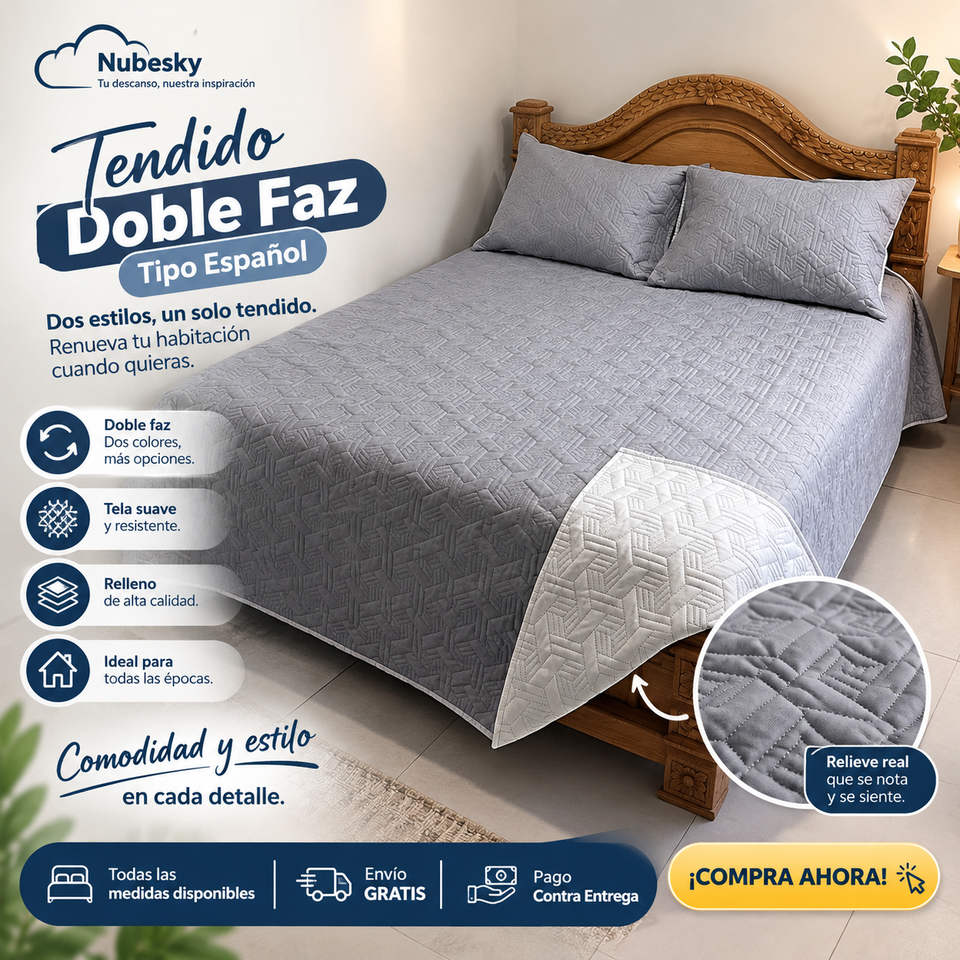 EDREDÓN DOBLE FAZ ACOLCHADO PREMIUM